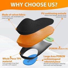 Work Boot Insoles for Standing All Day, High Arch Support Orthotic Shoe Inser…