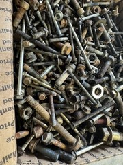 metric bolts 50+ Pounds !! Of Mostly Metric Bolts Full Medium Flat Rate Box — B