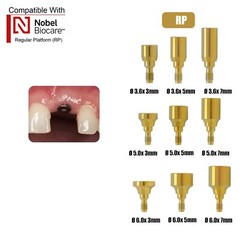 US 5Pcs Dental Healing Cap Abutment RP/NP Compatible Nobel Active ∅3.6 ∅5.0 ∅6.0