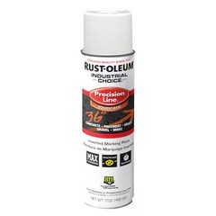 Rust-Oleum 203030V Precision Line Marking Paint, Inverted, White, 20 Oz
