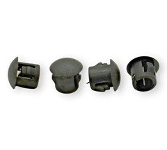 3/16″ Hole Nylon Locking Panel Plugs Black/White Dome Cover 15/64″ Top Width