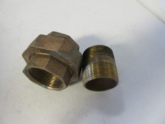 Lead Free 1-1/2″ FNPT x 1-1/2″ FNPT Union Coupling & 2″ Long Nipple