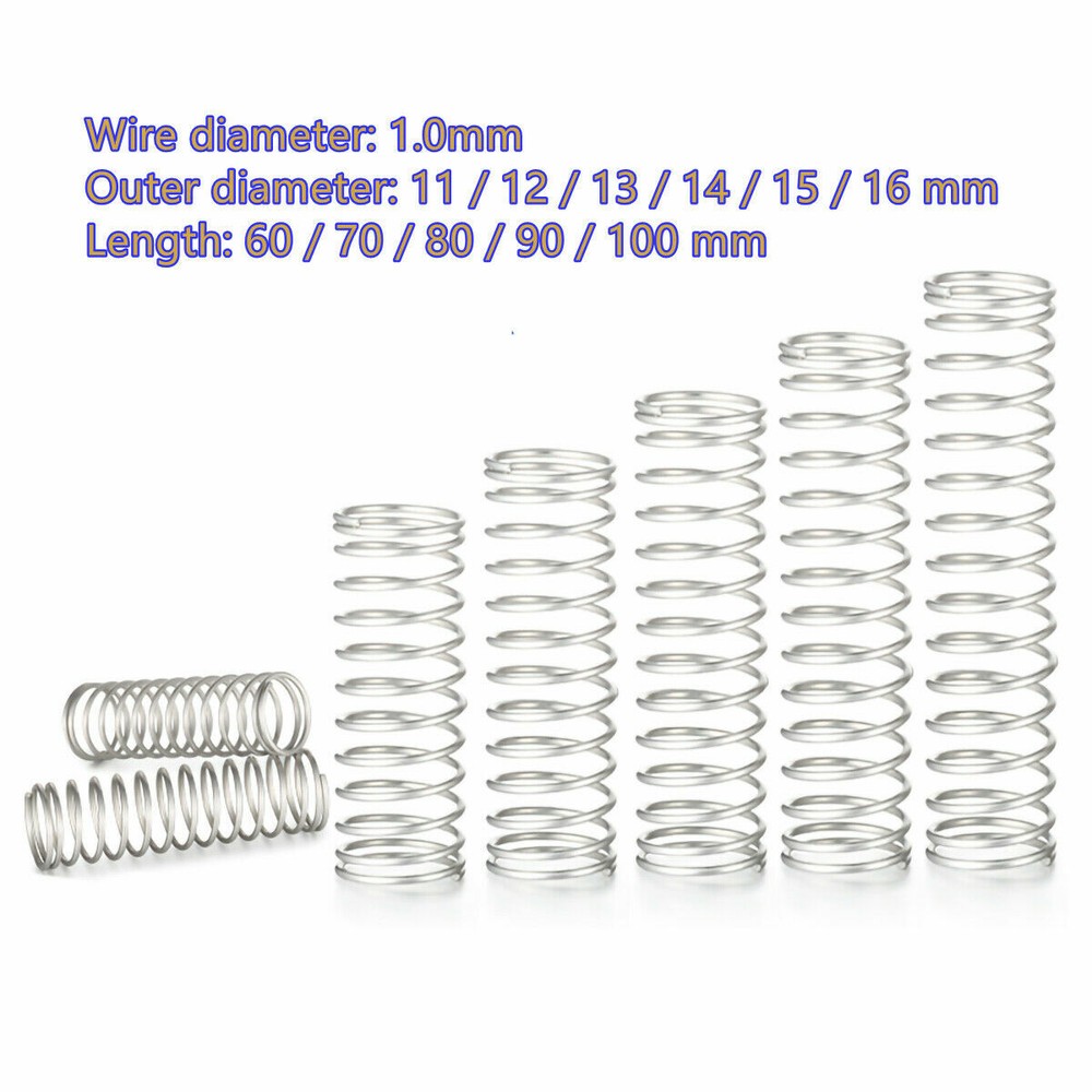 Compression Spring Wire Diameter 1.0mm Pressure Small Spring Various Size Choose