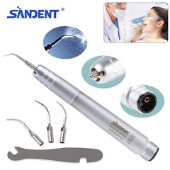 Dental Metal Ultrasonic Air Perio Scaler Handpiece Hygienist 2-Hole W/ 3 Tips st