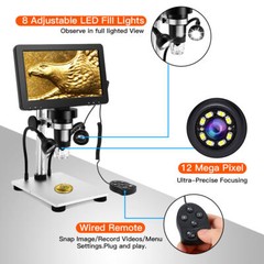 TOMLOV 7″ HD 1080p Digital Microscope 1200X coin loupe jewelry magnifier Camera