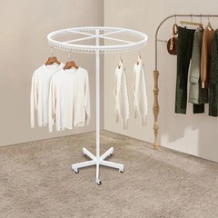 Round Clothing Rack Clothing Display Rack Floor-standing Garment Hanging Rack