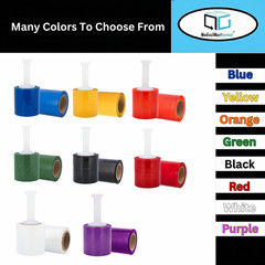 12 Rolls Cast Narrow Banding Stretch Wrap 5″ x 1000′ 80 Gauge Green Shrink Flim