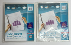 Avery 76001 Diamond Clear Side Insert Sheet Protectors, (Lot of 2) 25 Protectors
