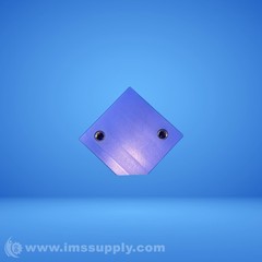 2 inch x 2 inch x 3 inch Blue Right Angle Threaded Block FNIP