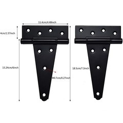 Heavy Duty Gate Hardware Kit,with Self Locking Gate Latch,2 PCS 6inch T-Hinge…