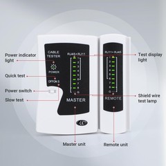 RJ45 Cable Tester Network Ethernet Wire Test Tool for LAN Gold