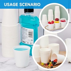 3 oz 300 Pack Paper Coffee Cups for Bathroom, Disposable Mouthwash Cups, Small P
