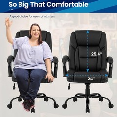 Big & Tall Executive Office Chair – 500lbs Capacity Ergonomic Comfort