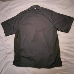 Chef Works Black Short Sleeve Chef Coat Jacket Med. – Polycotton Workwear Coat