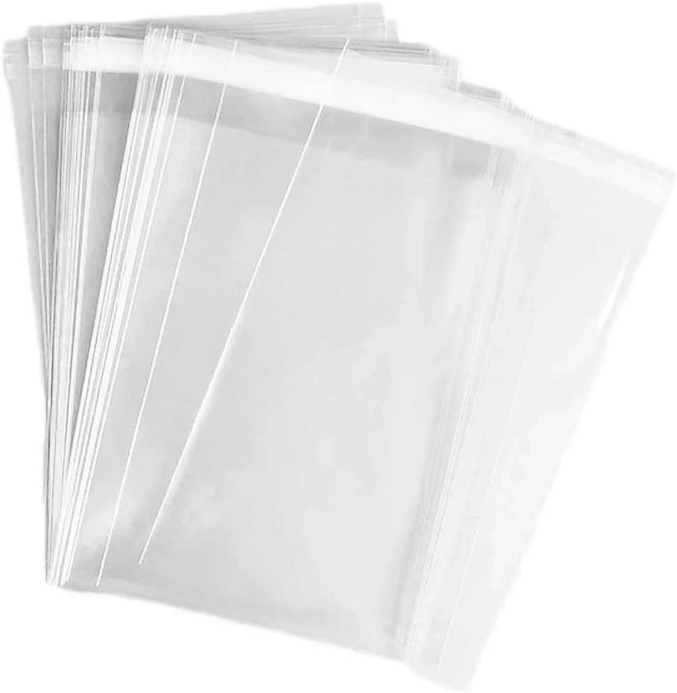 50 Pcs 14 x 18 Clear Self-Seal Cello Bags Resealable Packaging for Clothing