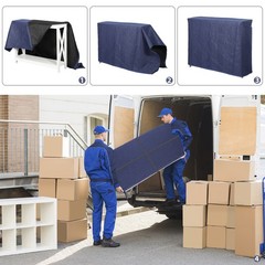 12 Moving Packing Blankets 80″x72″ (35 lb/dz) Shipping Furniture Pads Dark Blue