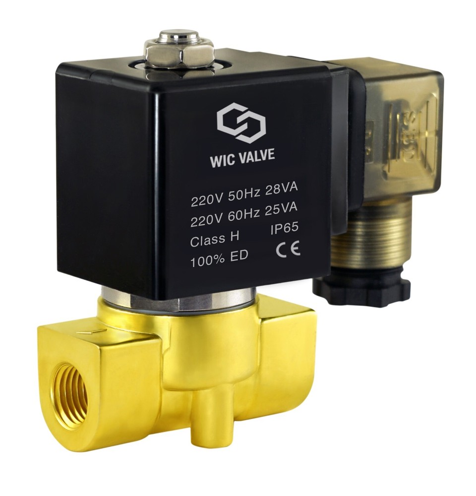 1/4″ Inch Brass Direct Acting Electric Air Gas Water Solenoid Valve 220V AC NC