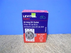Leviton 50 Amp EV Charging Outlet Single Receptacle 125-Volt/250-Volt