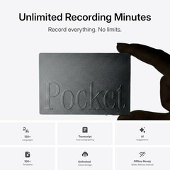 Pocket Al Voice Recorder & Smart Assistant – Auto Transcription, Summaries & Act