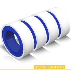 VOTMELL 4 Rolls 1/2 Inch(W) X 520 Inches(L) Teflon Plumbers 4 ROLLS, White