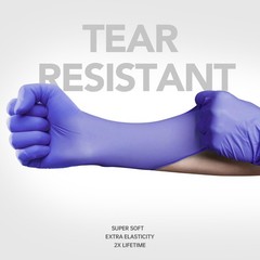 Medguy Medical Nitrile Exam Gloves, 4 Mil Medium, Medium (Blue-violet)