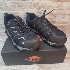 MERRELL Size 12 EE Men’s Moab Vertex Vent Comp Toe Black Work Shoe (J36461W)