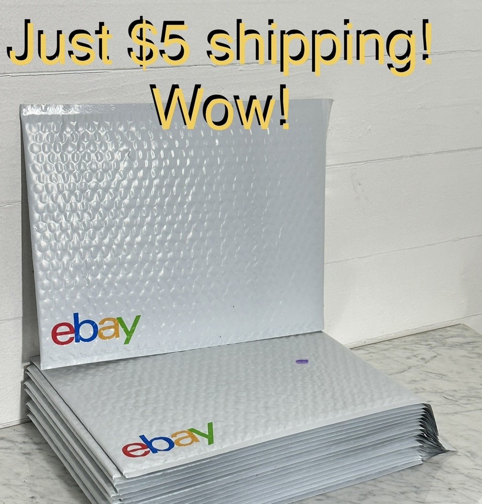 [20] eBay Brand Shipping Supplies Padded Airjacket Bubble Envelopes 9.5″x 13.25″