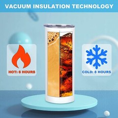8PK 20 OZ Sublimation Stainless Steel Skinny Tumbler Double Wall Insulated