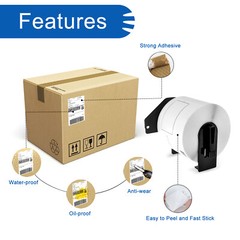 5ROLLS 62mmx100mm Shipping Label 2-3/7″x4″ Compatible Brother QL-810W DK-1202