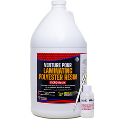VP PREMIUM 5 Gallon POLYESTER RESIN +MEKP (Laminating fiberglass, biaxle, cloth)