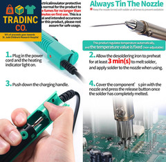 929D-V Electric Desoldering Soldering Iron Solder Sucker Desoldering Pump with S