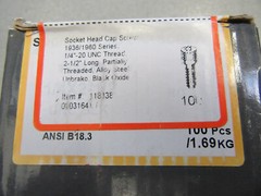 Unbrako 1/4″-20 UNC X 2-1/2″ Socket Cap Screws SHCS Alloy Steel 100pc 1936/1960