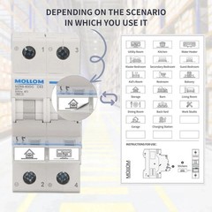 Solar Panel Disconnect Switch 1000V 30A IP65 DC Breaker Box 2P PV Circuit