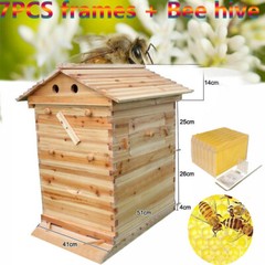 Cedar Wood Auto Bee hive Brood Box 7X Auto Honey Comb Beehive Frames Beekeeping