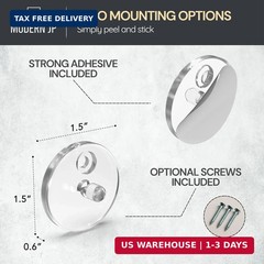 Modern JP Adhesive Vinyl Wall Mount for Discs (4-Pack) – Strong Hold Record Hold