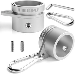 2 Pack Aluminum Flag Pole Rings 360 Anti-Wrap Swivel Mounting Ring Silver