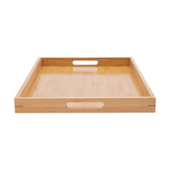 Bamboo Serving Trays 4pcs Modern Kitchen Trays For Hold Fruits Cakes Drinks