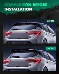 Rear Window Roof Top Spoiler Lip Wing Gloss Black for 2019-2023 Hatchback