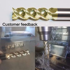 3 Flute Carbide End mills Bit ZrN Coating 6mm 8mm 10mm 12mm Shank Milling cutter