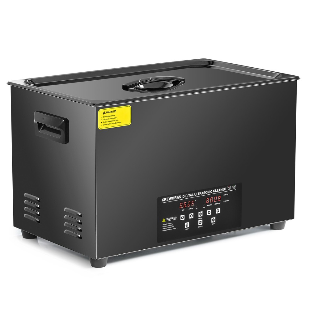 CREWORKS Titanium Steel Ultrasonic Cleaner 30L Timed Digital Cleaning Equipment