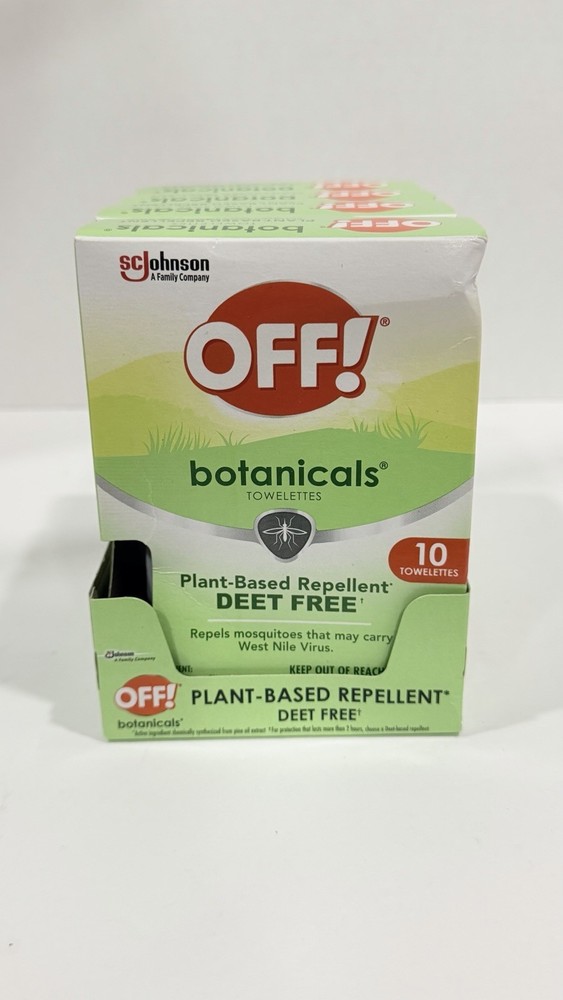 OFF! Botanicals Toweletts plant based Mosquito Repellent Deet Free Lot of 4
