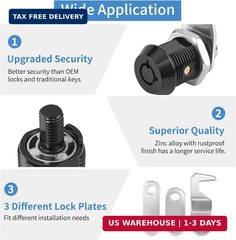 Harbor Freight Tool Cart Lock – Zinc Alloy (5/8 Inch 1 Pack-Black) – Hook Cam