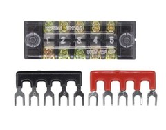 5 Sets 15A Dual Row 5 Position Screw Terminal Electric Barrier Strip Block 600V