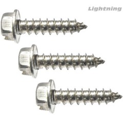 Slotted Indented Hex Washer Sheet Metal Screw Stainless #10X2” Qty 25