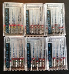 3 pks .04 Vortex Blue Rotary Files Dentsply Tulsa Dental Root Canal Endodontics