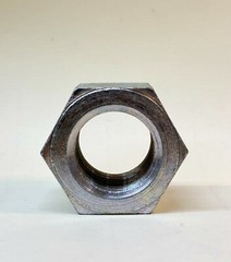 (1) 1-1/8-12 Hex Nut Fine Thread ZINC 1 1/8 Inch 1-1/8″-12 Finished Steel UNF