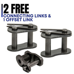 Jeremywell #35 Roller chain 3FT with 2 Connecting Links and 1 Offset Link