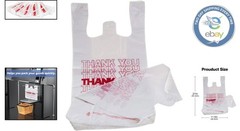 Durable White Plastic Shopping Bags – 100 Count, 15 Mic Reusable and Disposable