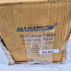 6 Rolls Type302 Marathon .038″x1600′ Stainless Steel Lashing Wire