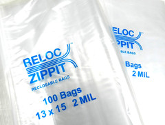 200 Bags 13 x 15″ Clear 2mil Large Reloc Zippit Reclosable Bags Top Lock Jumbo